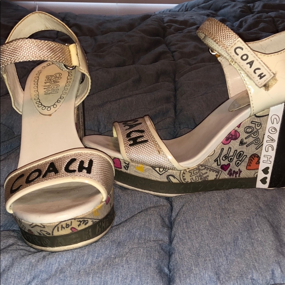 Coach poppy wedges